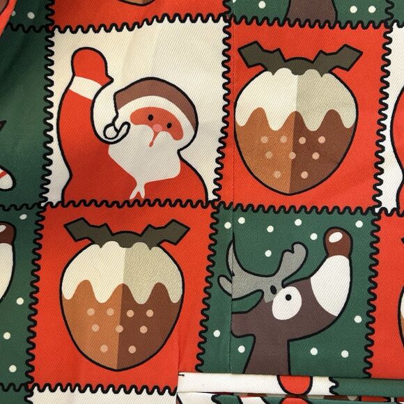 Wisholic Santa Claus Print One Button Blazer Jacket‎ Mens Sz XL Red Green NEW - Picture 8 of 10